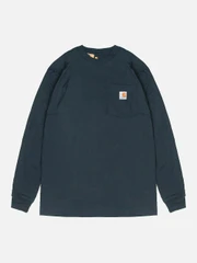 (K126) 워크 포켓 긴팔티 NAVY