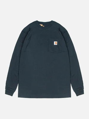 (K126) 워크 포켓 긴팔티 NAVY