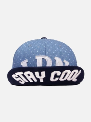 LDN PATCH SNAPBACK-BLUE POLKA DOT