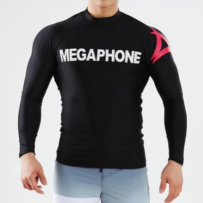 BASIC LOGO MEN RASH GUARD-BLK/RED