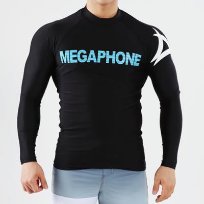 BASIC LOGO MEN RASH GUARD-BLK/WHT