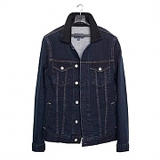 M#0433 BLACK COLLAR DENIM JACKET