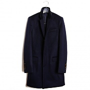 M#0257 NOTCHED LAPEL COAT - NVY