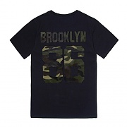 M#0378 WOODLAND FOOTBALL T-BLK