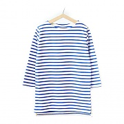 M#0156 NAVAL 3/4 SLEEVES T-SHIRT-BLUE