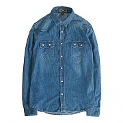 M#0228 WESTERN DENIM SHIRT-DARK DENIM