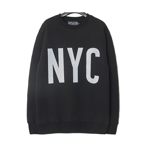 [MODIFIED] M#0471 NYC SCOTCHLITE SWEAT SHIRT_BLK