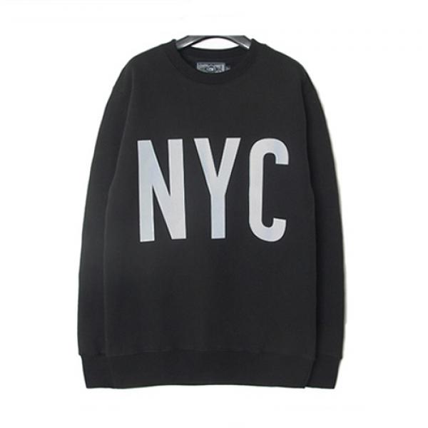 [MODIFIED] M#0471 NYC SCOTCHLITE SWEAT SHIRT_BLK
