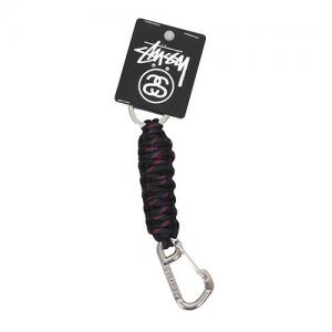 BRAIDED CARABINER KEYCHAIN-BLACK