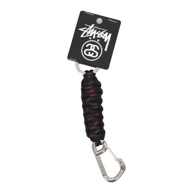 BRAIDED CARABINER KEYCHAIN-BLACK