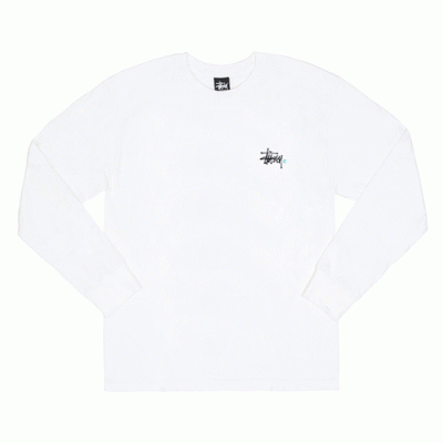 BASIC LOGO PAINT L/SL TEE-WHITE
