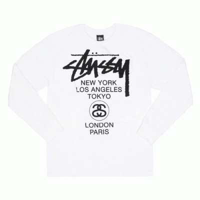 WORLD TOUR L/SL TEE-WHT