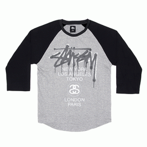 WT DRIP RAGLAN - GREY HEATHER/BLACK