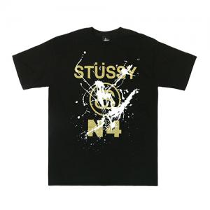 STUSSY NO.4 PAINT TEE-BLK