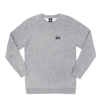 BASIC LOGO CREW-GRY(whiteⓒ)