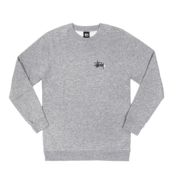 BASIC LOGO CREW-GRY(whiteⓒ)