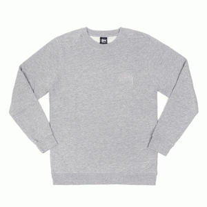 TONAL STOCK CREW-GREY HEATHER