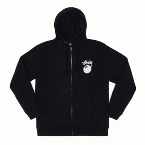 8 BALL ZIP HOOD-BLK