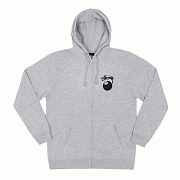 8 BALL ZIP HOOD-GREY