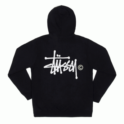 BASIC LOGO ZIP HOOD-BLK(beigeⓒ)