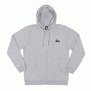 BASIC LOGO ZIP HOOD-GRY(green)