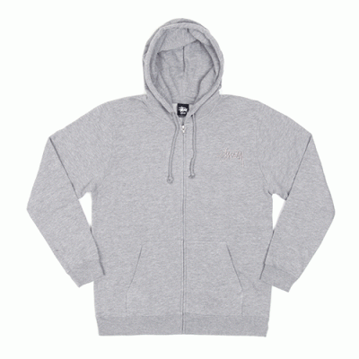 TONAL STOCK ZIP HOOD-GREY HEATHER