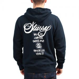 WORLD TOUR ZIP-UP HOOD-NVY