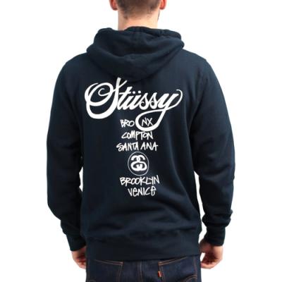 WORLD TOUR ZIP-UP HOOD-NVY