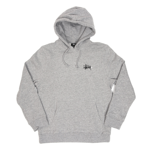 BASIC LOGO HOOD-GRY(white)