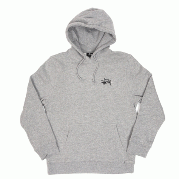 BASIC LOGO HOOD-GRY(white)