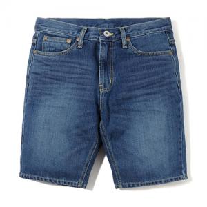 WASHED DENIM SHORTS (ESVD04)-[INDIGO]