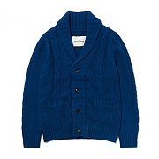 CABLE KNIT CARDIGAN ES [BLUE]