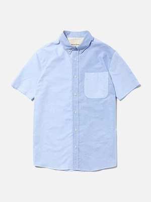 SHORT SLEEVE COTTON SHIRTS [BLUE]