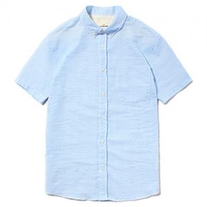 SHORT SLEEVE COTTON SHIRTS [C.BLUE]