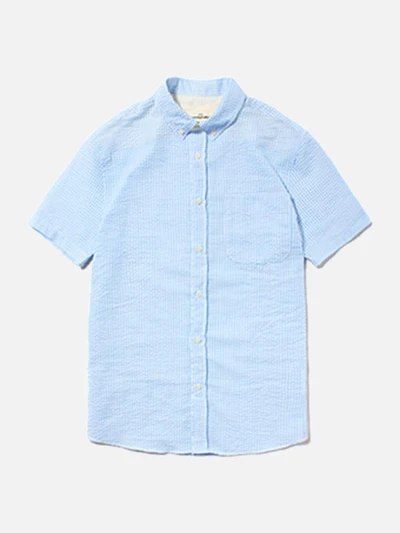 SHORT SLEEVE COTTON SHIRTS [C.BLUE]