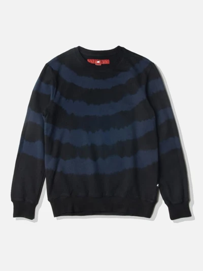 [WHYWORKS] GRADATION STRIPE SWEATSHIRTS_BLK