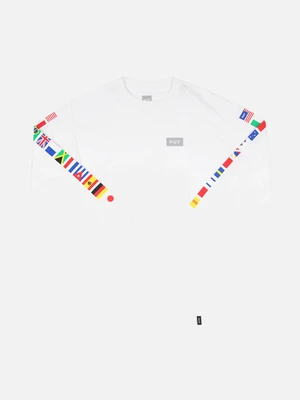 FLAG L/S TEE-WHT