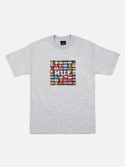 FLAG BOX LOGO TEE-GREY