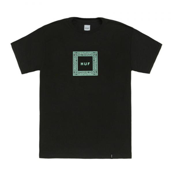 PAISLEY BOX LOGO TEE-BLK