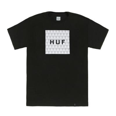 TRIANGLE BOX LOGO TEE-BLK