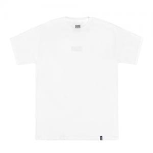 EMBROIDERED BAR LOGO TEE-WHT