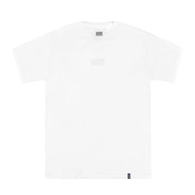 EMBROIDERED BAR LOGO TEE-WHT