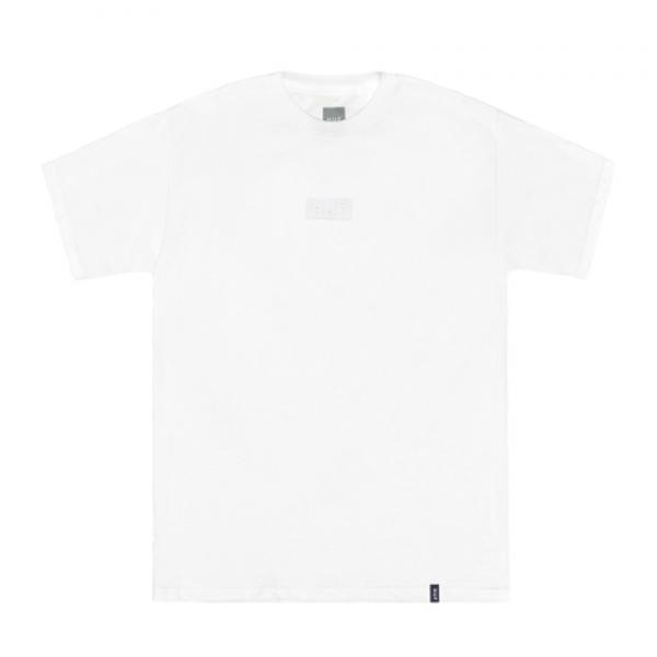 EMBROIDERED BAR LOGO TEE-WHT
