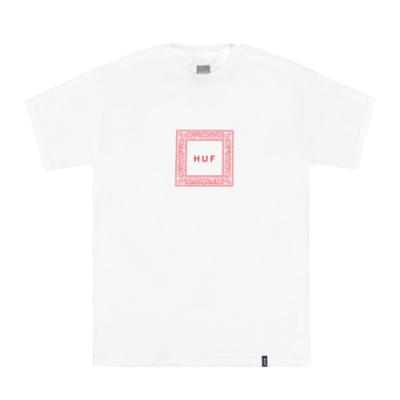 PAISLEY BOX LOGO TEE-WHT