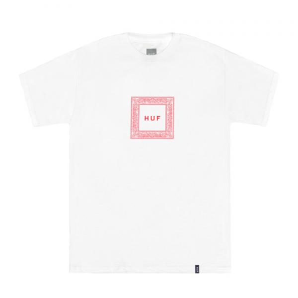 PAISLEY BOX LOGO TEE-WHT