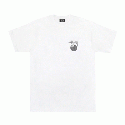 8 BALL STAMP TEE-WHT