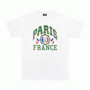 PARIS FRANCE TEE-WHT