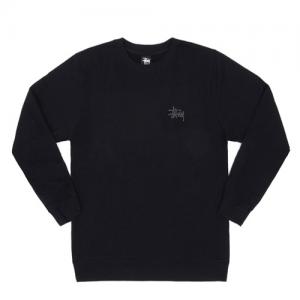 BASIC STUSSY CREW-BLK(chh logo)