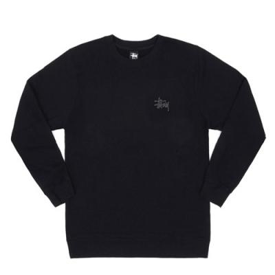 BASIC STUSSY CREW-BLK(chh logo)