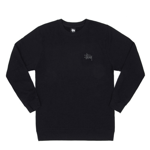 BASIC STUSSY CREW-BLK(chh logo)